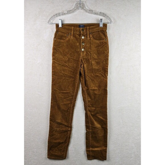 J Crew Factory Women’s 9" High Rise Skinny Corduroy Pants Size 24 - Picture 1 of 3